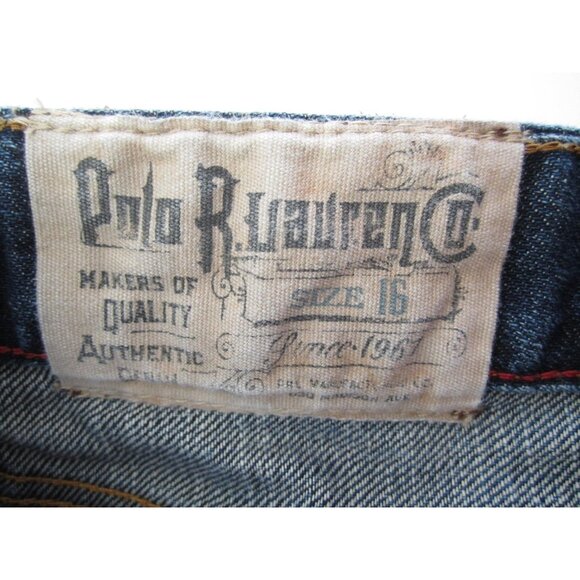 Women Distressed Polo Ralph Lauren Denim Jeans Sz 16 (WP331) - Picture 2 of 11